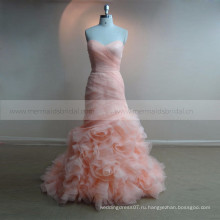 Оборками румяна розовый длинный кусок трубки болвана вечернее платье вечернее платье